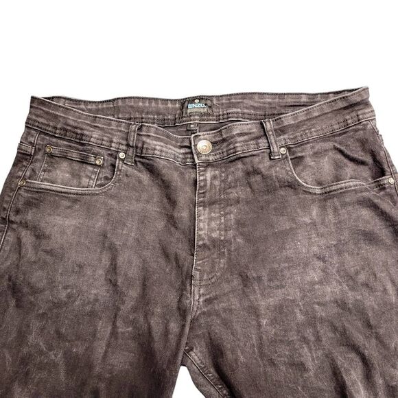 Enzo Black Distressed Denim Bootcut Jeans - Picture 6 of 10